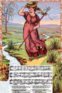 Little Bo Peep with illustration and music arrangement by Walter Crane